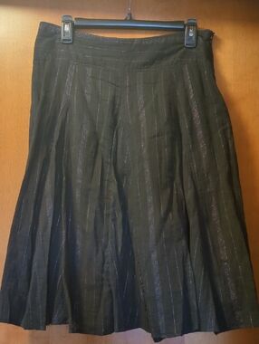 Forever 21 Black Skirt with Shimmery Pinstripes
